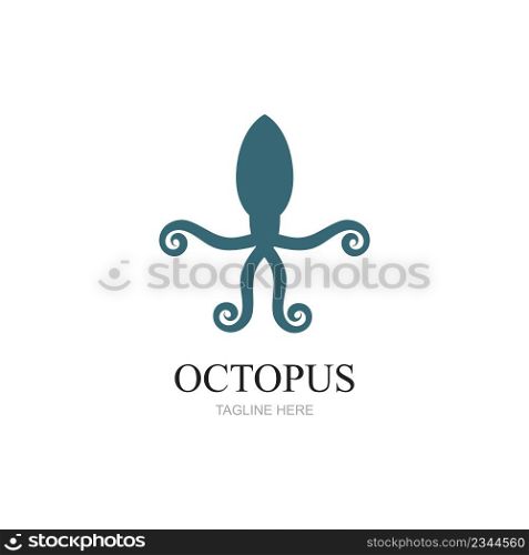 Templates for octopus logos, labels and emblems Vector illustration.