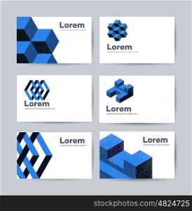 Templates of business cards. Templates of business cards with abstract design elements template design