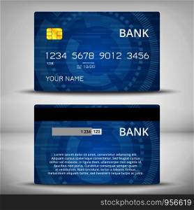 Templates of credit cards design with a polygon background, Isolated vector. Templates of credit cards design