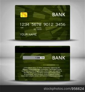 Templates of credit cards design with an abstract background, Isolated vector. Templates of credit cards design