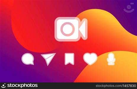 Templates social media icons on a bright background. Social media instagram concept. EPS 10 vector. Templates social media icons on a bright background. Social media instagram concept. EPS 10 vector.
