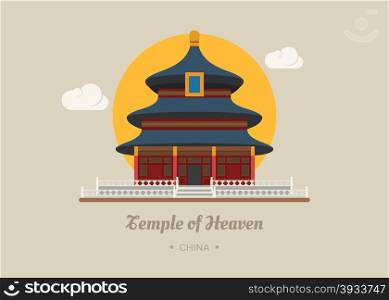 Temple of heaven , china , eps10 vector format