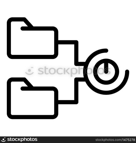 Temporary folders icon. Outline temporary folders vector icon for web design isolated on white background. Temporary folders icon, outline style