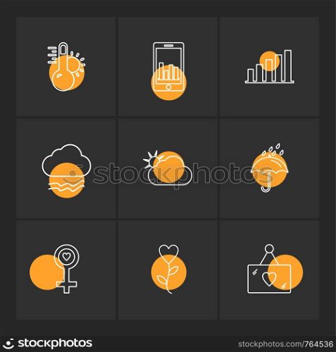 Temprature , umbrella , signals , Ecology , eco , icons , weather , enviroement , icon, vector, design, flat, collection, style, creative, icons , cloud , rain , storm , moon , rainbow , sun , sunlight ,
