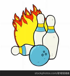 ten pin bowling cartoon