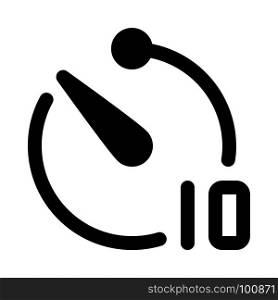 ten seconds timer, icon on isolated background