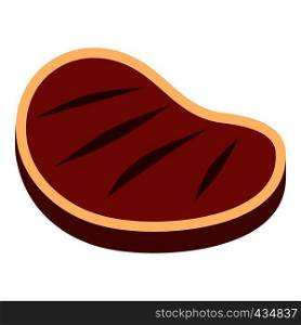 Tenderloin beef steak icon flat isolated on white background vector illustration. Tenderloin beef steak icon isolated