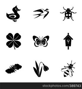 Tending garden icons set. Simple illustration of 9 tending garden vector icons for web. Tending garden icons set, simple style
