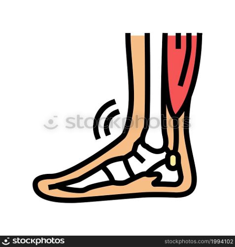 tendonitis problem color icon vector. tendonitis problem sign. isolated symbol illustration. tendonitis problem color icon vector illustration