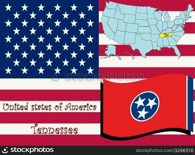 tennessee state illustration, abstract vector art