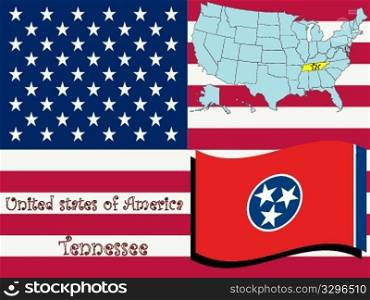 tennessee state illustration, abstract vector art