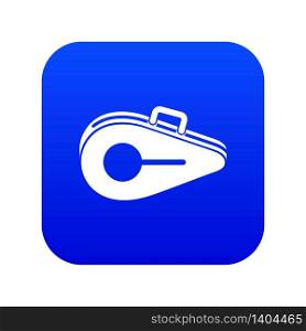 Tennis bag icon digital blue for any design isolated on white vector illustration. Tennis bag icon digital blue