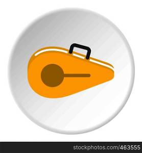 Tennis bag icon in flat circle isolated vector illustration for web. Tennis bag icon circle
