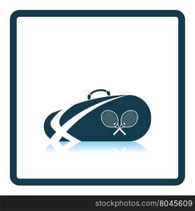 Tennis bag icon. Shadow reflection design. Vector illustration.