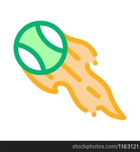 Tennis Ball Flame Icon Vector. Outline Tennis Ball Flame Sign. Isolated Contour Symbol Illustration. Tennis Ball Flame Icon Vector Outline Illustration