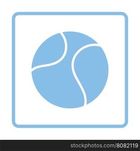 Tennis ball icon. Blue frame design. Vector illustration.