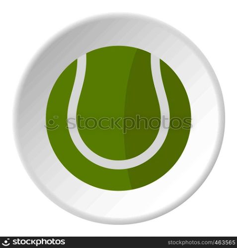 Tennis ball icon in flat circle isolated vector illustration for web. Tennis ball icon circle