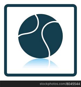 Tennis ball icon. Shadow reflection design. Vector illustration.