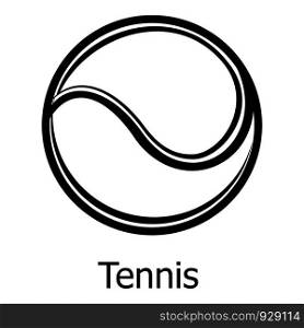 Tennis ball icon. Simple illustration of tennis ball vector icon for web. Tennis ball icon, simple black style