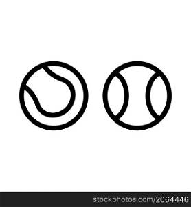tennis ball icon vector line style