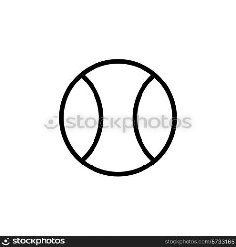 Tennis ball icon vector logo design template flat style