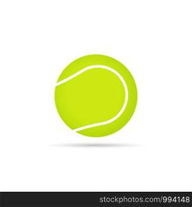 Tennis ball icon with shadow. Vector eps10. Tennis ball icon