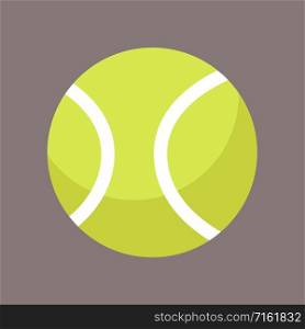 Tennis ball, illustration, vector on white background.