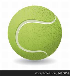Tennis ball isolated over white background, vector illustration