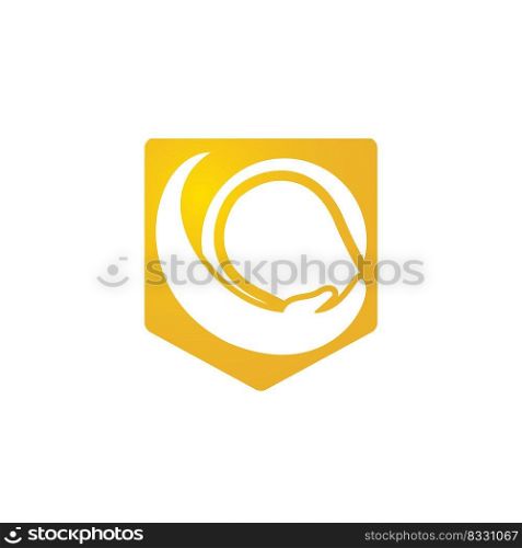 Tennis care vector logo design. Tennis insurance logo design concept. 