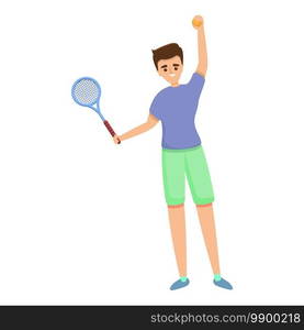 Tennis ch&ion icon. Cartoon of tennis ch&ion vector icon for web design isolated on white background. Tennis ch&ion icon, cartoon style