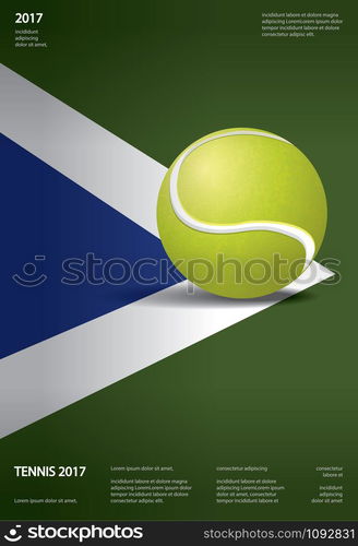 Tennis Championship Poster Vector illustration