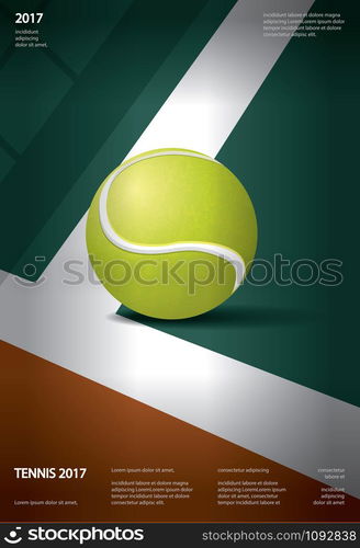 Tennis Championship Poster Vector illustration