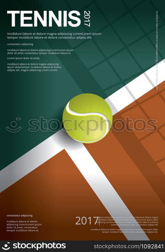 Tennis Championship Poster Vector illustration