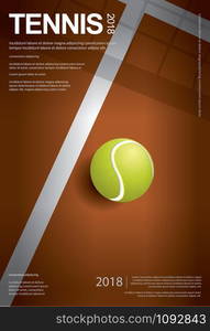 Tennis Championship Poster Vector illustration