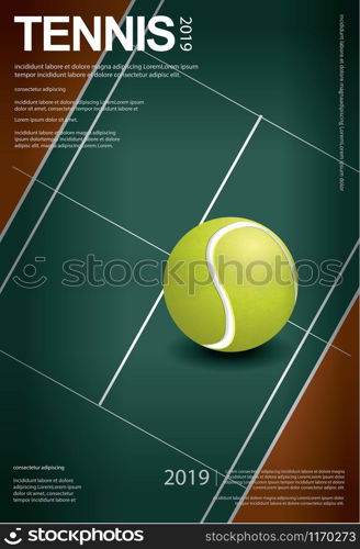 Tennis Championship Poster Vector illustration