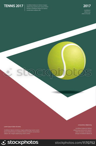 Tennis Championship Poster Vector illustration