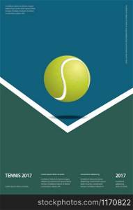 Tennis Championship Poster Vector illustration