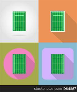 tennis court flat icons vector illustration isolated on background