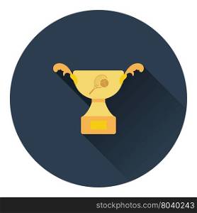 Tennis cup icon. Flat color design. Vector illustration.