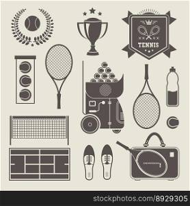 Tennis icons vector image