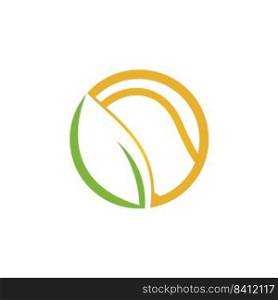 Tennis leaf vector logo design. Game and eco symbol or icon. Unique ball and organic logotype design template. 