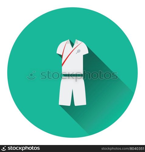 Tennis man uniform icon. Flat color design. Vector illustration.