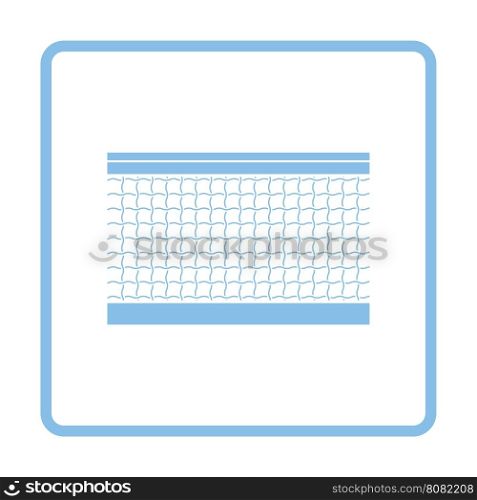 Tennis net icon. Blue frame design. Vector illustration.