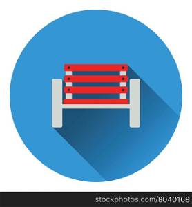 Tennis player bench icon. Flat color design. Vector illustration.