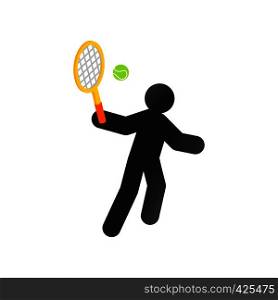 Tennis player isometric 3d icon on a white background. Tennis player isometric 3d icon