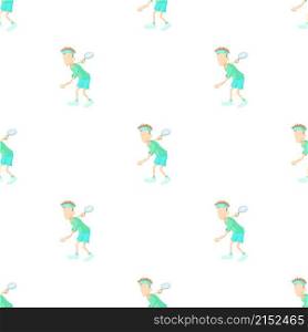 Tennis player pattern seamless background texture repeat wallpaper geometric vector. Tennis player pattern seamless vector