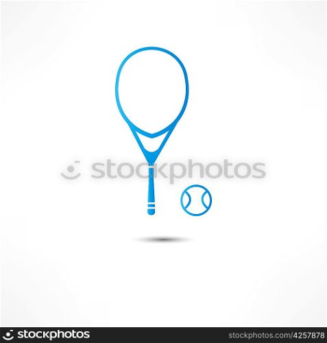 Tennis racket and ball icon
