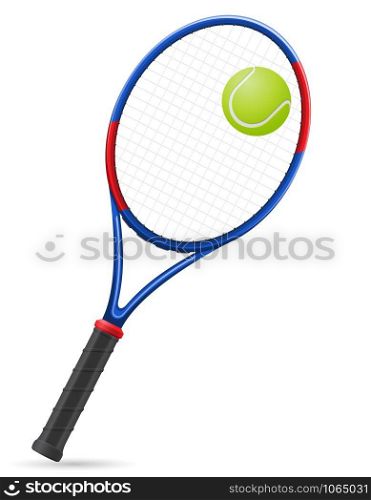 tennis racket and ball vector illustration