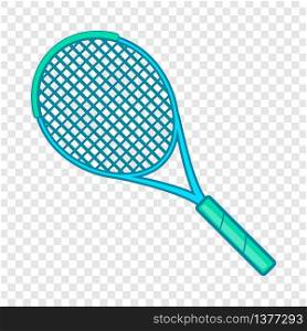 Tennis racket icon in cartoon style isolated on background for any web design . Tennis racket icon, cartoon style