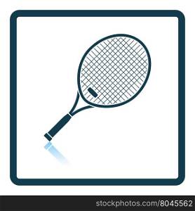 Tennis racket icon. Shadow reflection design. Vector illustration.